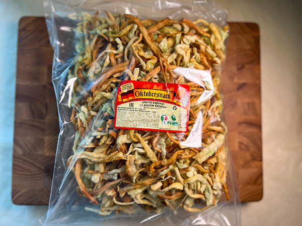 Нитка ЖАРЕНАЯ "Васаби" Oktobersnack 1 кг (сырный продукт) в Кургане