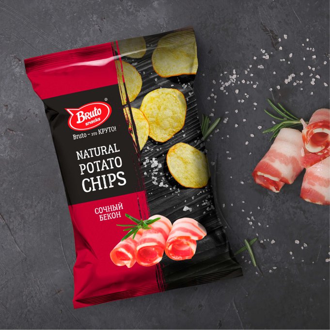 Картофель «Бруто» со вкусом бекона 130 гр. в Кургане